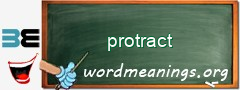 WordMeaning blackboard for protract